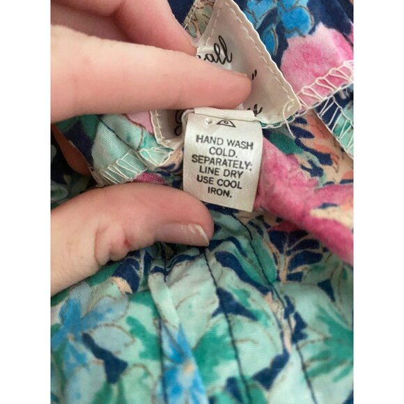 80's vintage Call it Fancy floral puff sleeve bow accent square dancing dress - Picture 11 of 11